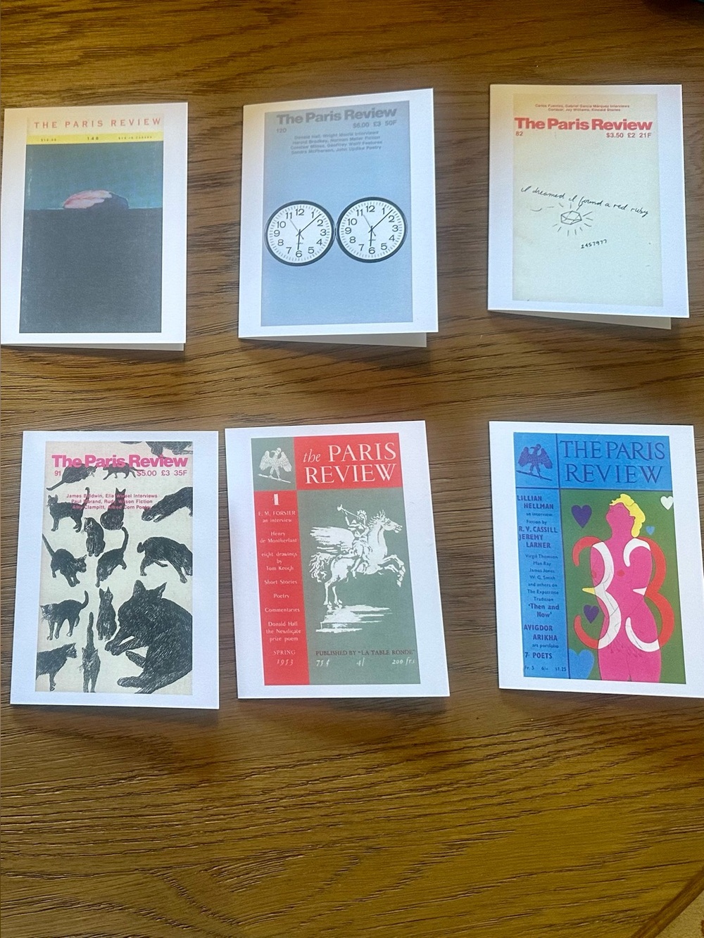 Paris Review Cover Notecards 10 Assorted Blank with Envelopes